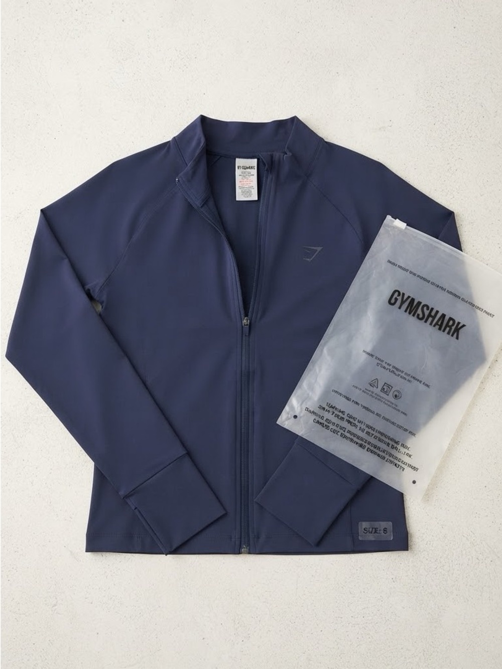 Gymshark XL never worn Navy Zip-Up Jacket